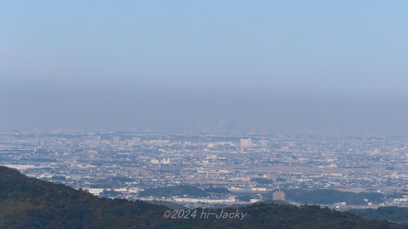三ヶ根山から見た名古屋の対流混合層