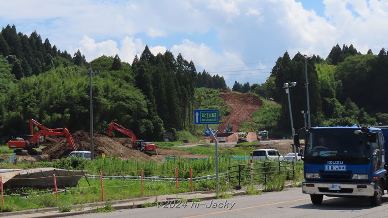 輪島の治山工事現場