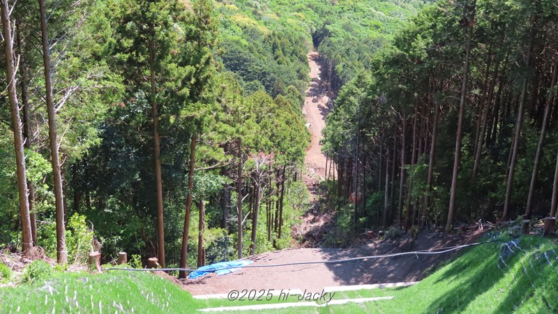 石巻山の崩落現場