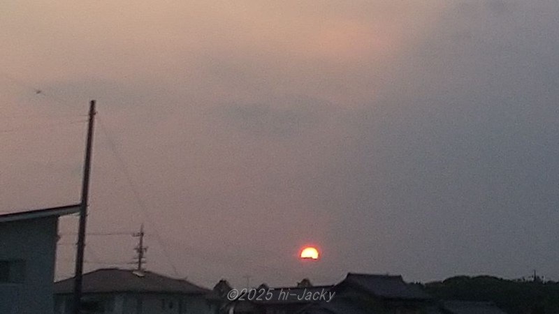 天割れの太陽部分の拡大写真