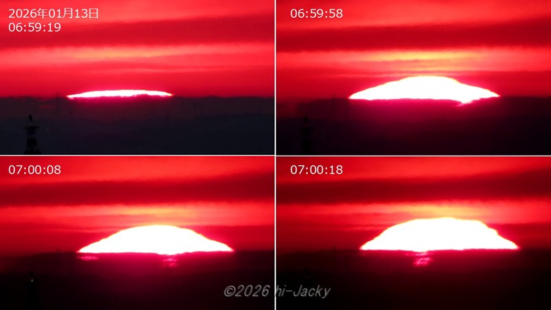 2026年1月13日の日の出