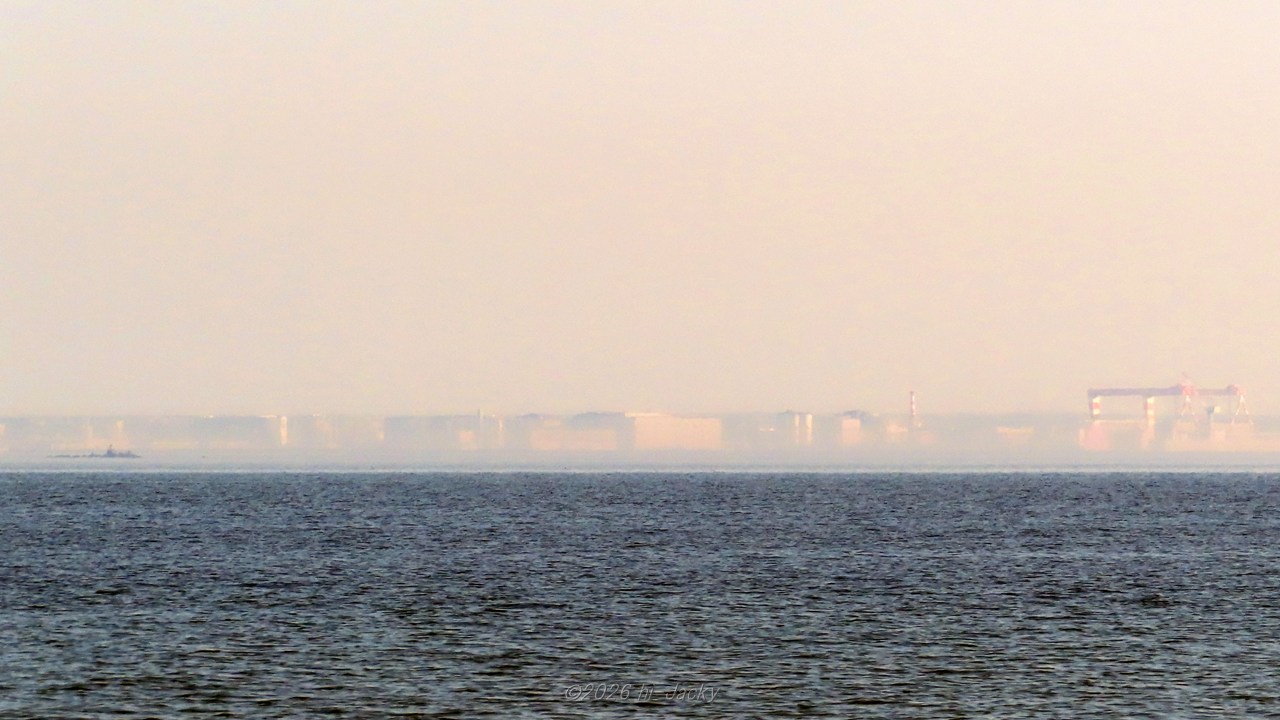 三河湾の上位蜃気楼