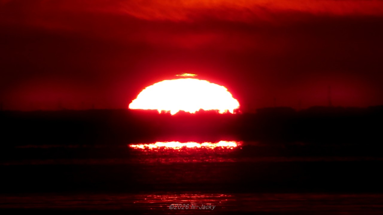 三河湾のグリーンフラッシュ