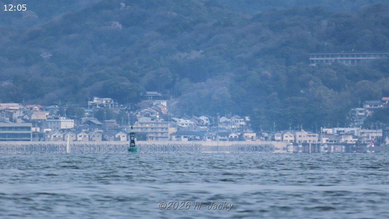 三谷の海岸に現れた蜃気楼